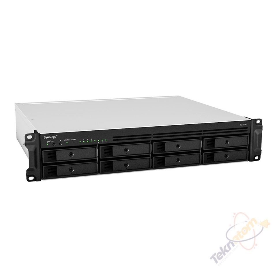 SYNOLOGY 8diskli Ryzen V1500B-12GB RAM-Gigabit Rack Nas Server RS1221 PLUS (9889)