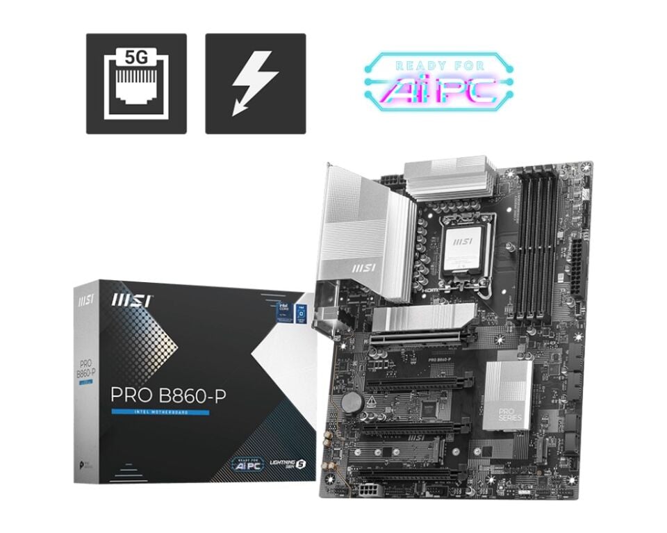 MSI PRO B860-P DDR5 HDMI-DP TYPEC PCIE 5.0 1851p ATX