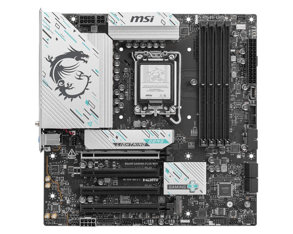 MSI B860M GAMING PLUS WIFI7 DDR5 HDMI-DP TYPEC PCIE 5.0 1851p mATX