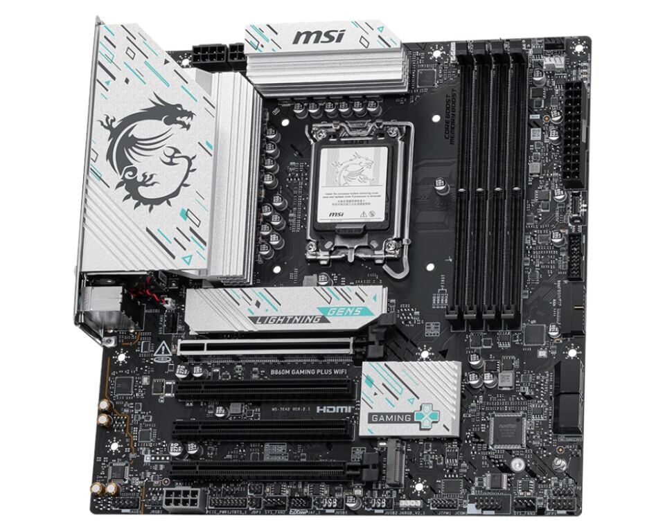 MSI B860M GAMING PLUS WIFI7 DDR5 HDMI-DP TYPEC PCIE 5.0 1851p mATX