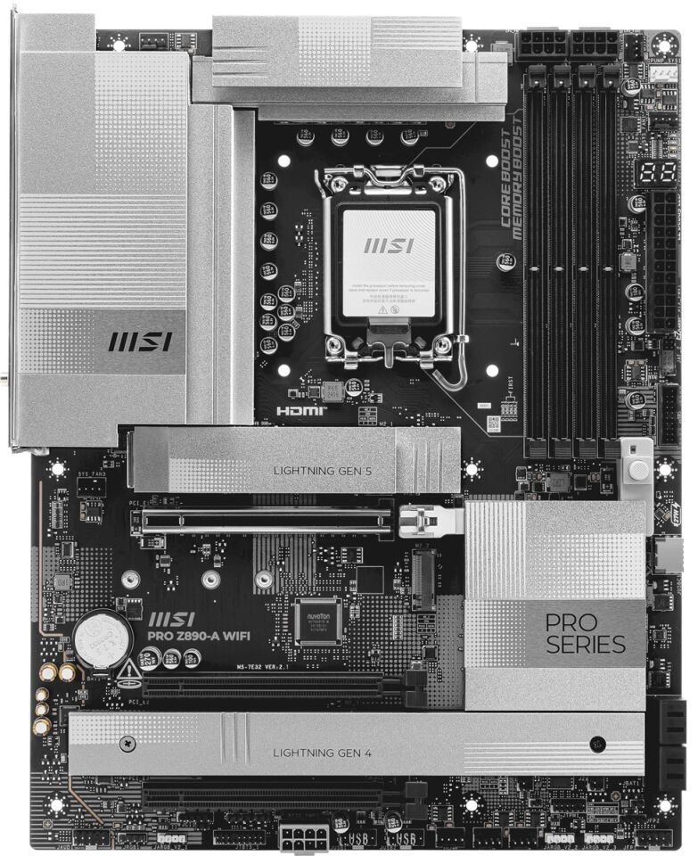 MSI PRO Z890-A WIFI7 DDR5 HDMI-TYPEC PCIE 5.0 1851p ATX