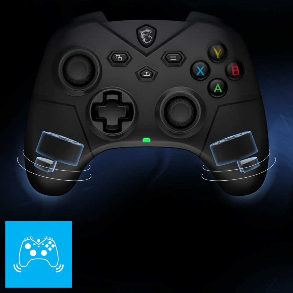 MSI Stok Adı: Msi GG Force GC300 Wireless 2.4GHz Kablosuz Siyah Oyun Kolu (Gamepad)
