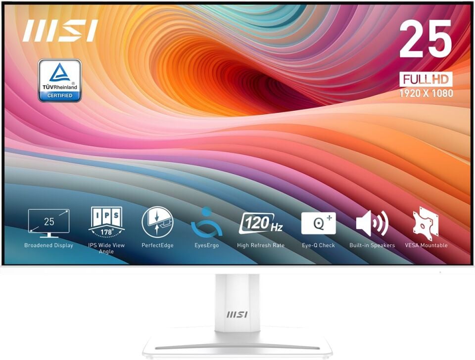 MSI 24.5'' IPS PRO MP251W E2 1MS 120HZ HDMI-DP Kurumsal Monitör 1920x1080
